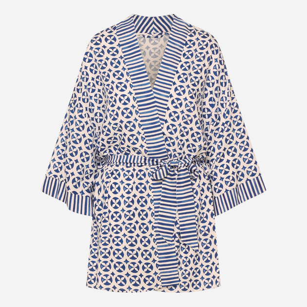 Халат жіночий великого розміру літній Esotiq Rekha 43238-59X L/XL Темно-синій (5903972566275) - зображення 5