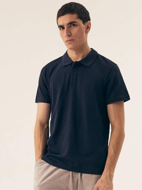 Поло довге чоловіче Henderson Mile 43025-59X 2XL Темно-синє (5903972391020) - зображення 1