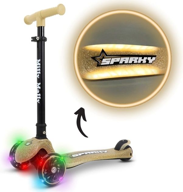 Самокат дитячий Milly Mally триколісний SPARKY шампань 6250 (5907090700351) - зображення 1