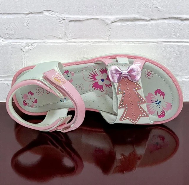 Открытые босоножки на липучках сандалии для девочки ТОМ М 3069В-1 белые 26(стелька 17,5см) - Фото 3 Открытые босоножки на липучках сандалии для девочки ТОМ М 3069В-1 белые 26(стелька 17,5см) - изображение 3