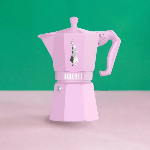 Кофеварка гейзерная для плиты алюминий 6 чашек Bialetti розовый - изображение 6