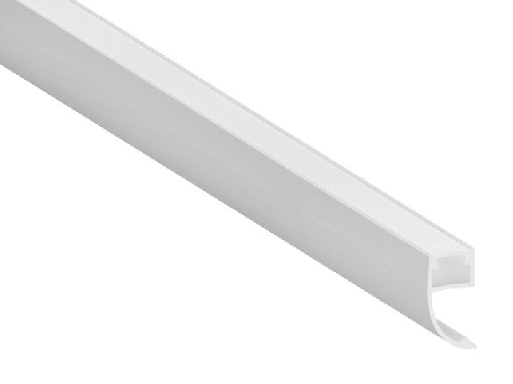 Плинтус потолочный / напольный алюминиевый LEDUA АЛ-106 + рассеиватель для LED ленты накладной 3 м Белый - изображение 5