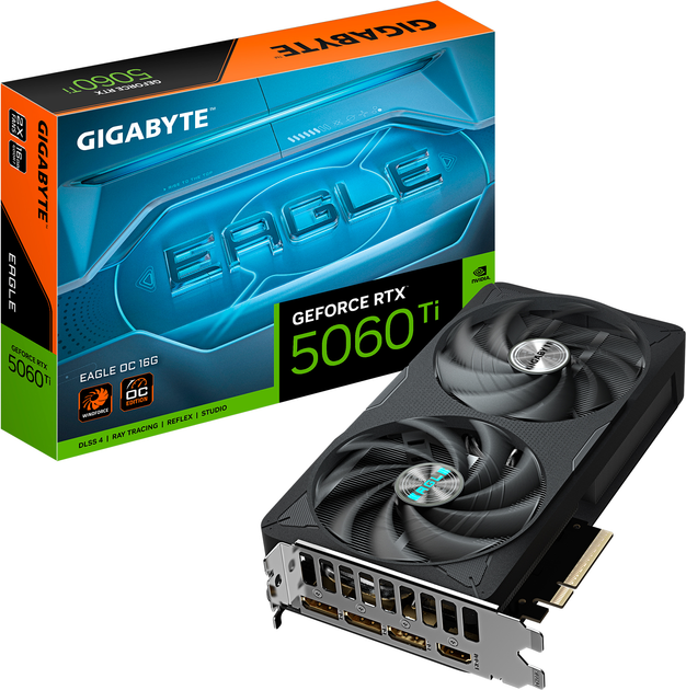 Karta graficzna Gigabyte PCI-Ex GeForce RTX 5060 Ti EAGLE OC 16G 16GB GDDR7 (128bit) (2617/28000) (HDMI, 3 x DisplayPort) (GV-N506TEAGLE OC-16GD) - obraz 10