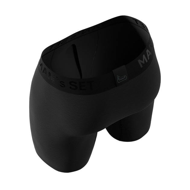 Труси боксери чоловічі бавовняні, Anatomic Long 2.0, Black Series, чорний L BST140-01 - зображення 5