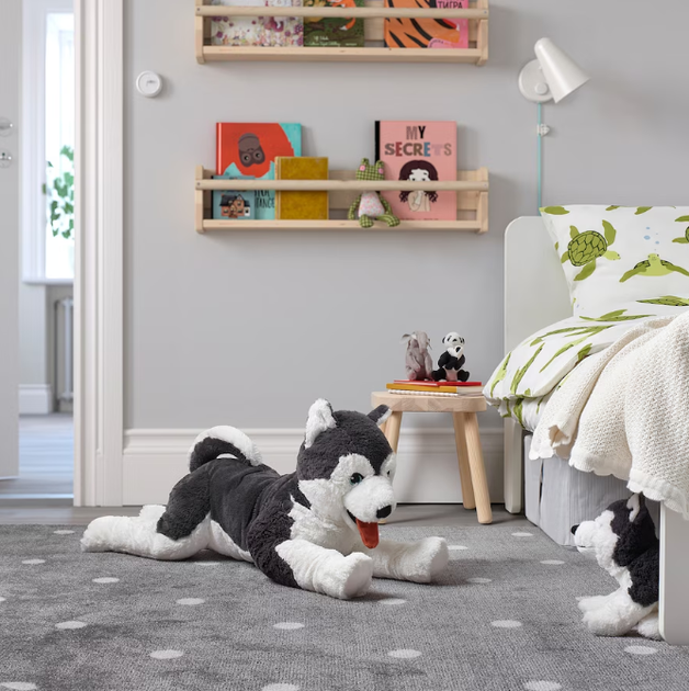 Большая мягкая плюшевая игрушка Хаски IKEA LIVLIG 57 см детская игрушка собака 402.979.90 - изображение 7