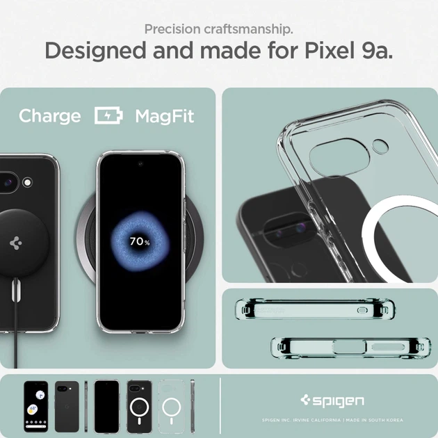 Чехол Spigen Ultra Hybrid MagFit для Google Pixel 9a Clear White (ACS09043) - изображение 10