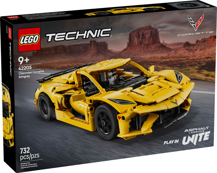 Zestaw klockow LEGO Technic Chevrolet Corvette Stingray 732 elementy (42205) (955555909306514) - Outlet - obraz 1