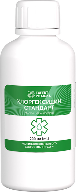 Упаковка Хлоргексидину Стандарт ЕХРЕРТ PHARMA розчин 0.05 % 200 мл х 25 шт (7640296963226) - зображення 2