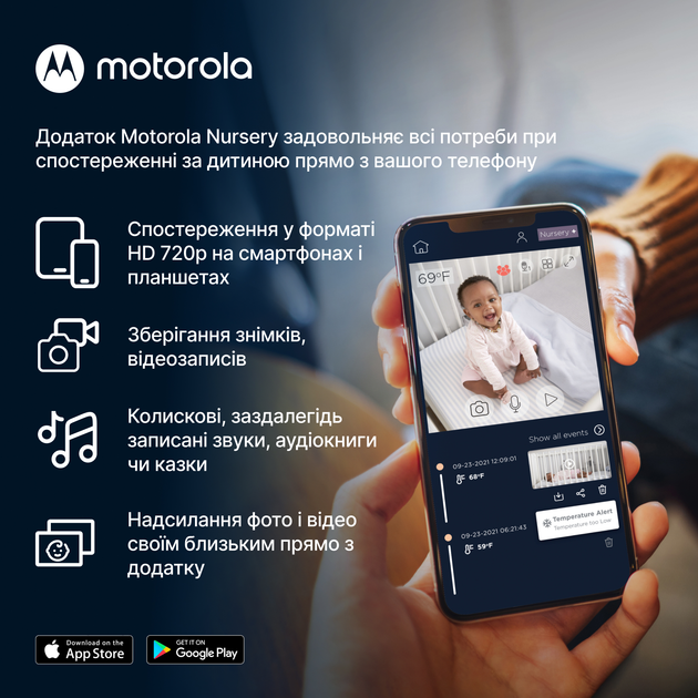 Видеоняня Motorola PIP1000 Connect | Wi-fi (5055374716847) - изображение 4