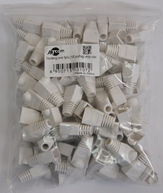 Хвостовик Hyperline BOOT-RJ45-WH ізолюючий білий для роз'єму RJ-45 кабель Ø до 6.0 мм - Фото 6 Хвостовик Hyperline BOOT-RJ45-WH ізолюючий білий для роз'єму RJ-45 кабель Ø до 6.0 мм - зображення 6