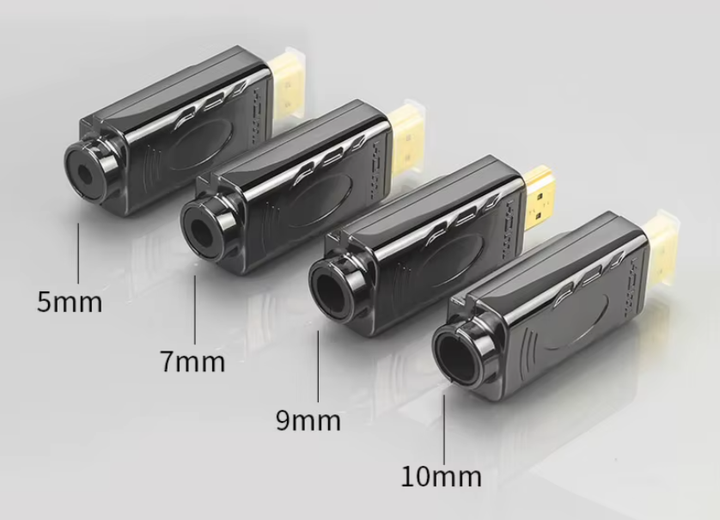 Разъем кабельный HDMI штекер Hyperline ACM-HDMI19-M-PCB с PCB и металлическим разборным корпусом для кабеля Ø 5–10 мм (4 разных вставки) - изображение 9