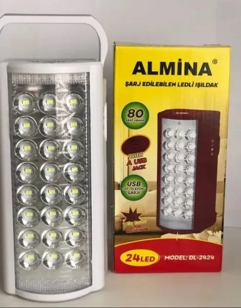 Ліхтар переносний світлодіодний з повербанком ALFARID (Almina) , вбудований акумулятор DL-2424 30000 MAH, 24 LED, ЗУ 220V Білий - Фото 1 Ліхтар переносний світлодіодний з повербанком ALFARID (Almina) , вбудований акумулятор DL-2424 30000 MAH, 24 LED, ЗУ 220V Білий - зображення 1