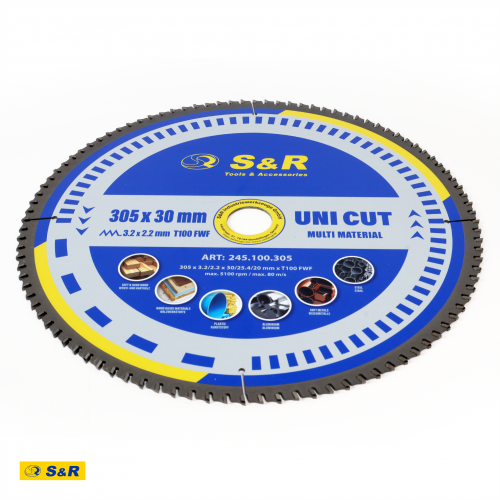 Диск пильний універсальний S&R UniCut Meister FWF 305х30х3, 2 мм (245100305) - Фото 8 Диск пильний універсальний S&R UniCut Meister FWF 305х30х3, 2 мм (245100305) - зображення 8