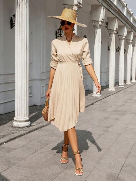 Сукня міді літня жіноча SHEIN GD-00120449 XS Світло-бежева від Rozetka на платформі USKIDKA Акція на Сукня міді літня жіноча SHEIN GD-00120449 XS Світло-бежева від Rozetka