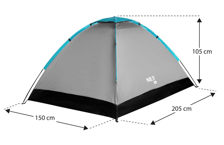 Namiot kempingowy Abisal NILS CAMP Szary NC3021 (5908261682407) - obraz 10