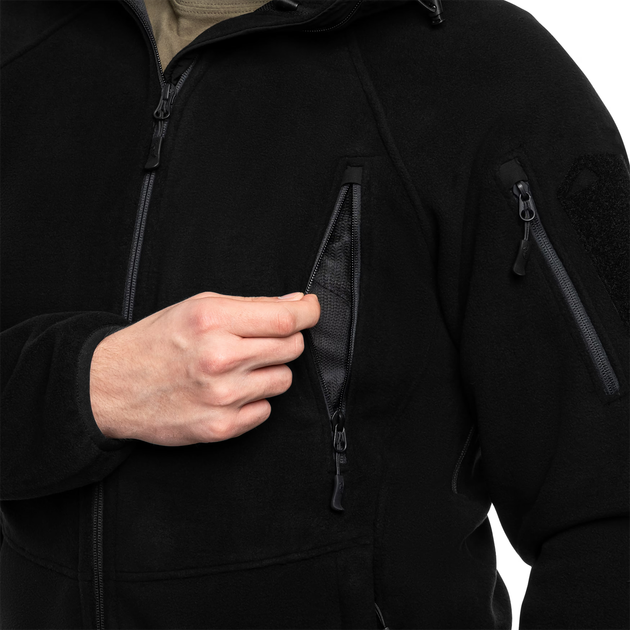 Флісова кофта Helikon Patriot Mk2 Hybrid Fleece - Black 2XL - зображення 3
