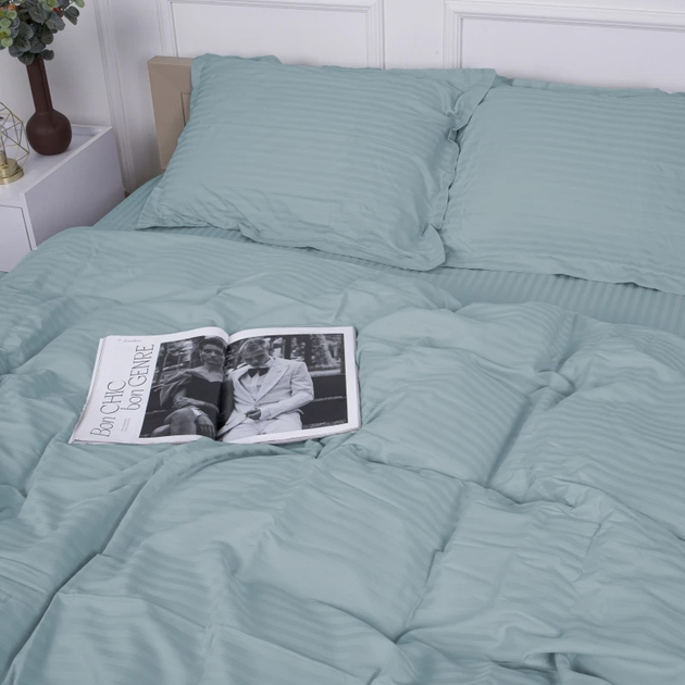 Простирадло MirSon двоспальне 200x220 см 30-0015 Green Wave Satin Stripe від Rozetka на платформі USKIDKA Акція на Простирадло MirSon двоспальне 200x220 см 30-0015 Green Wave Satin Stripe від Rozetka