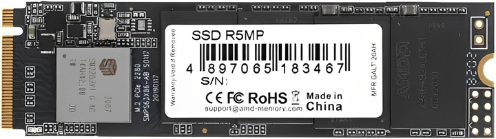 SSD диск AMD Radeon R5S 128GB NVMe M.2 PCIe 3.0 x4 3D NAND TLC (R5MP128G8) - зображення 1