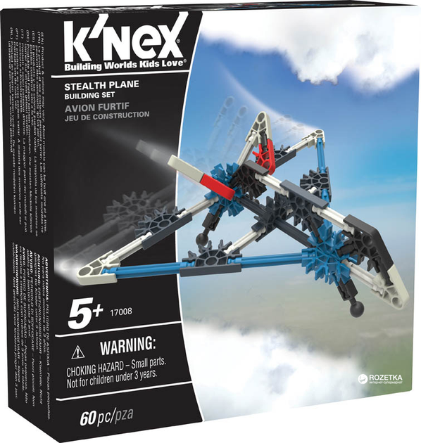 Набор для конструирования K'Nex Самолет Стелс (17008) – фото, отзывы ...