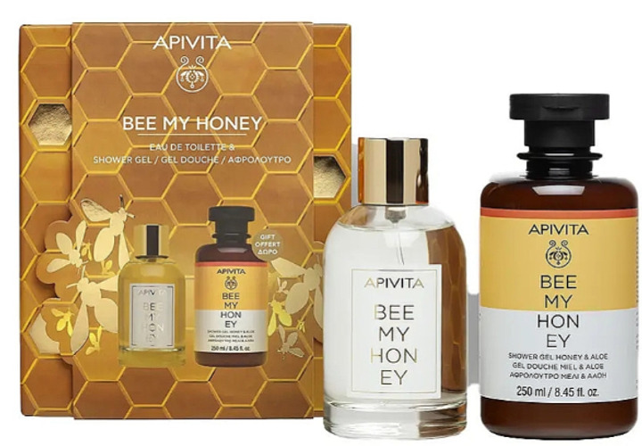 Zestaw damski Apivita Bee My Honey Woda toaletowa 100 ml + Żel pod prysznic 250 ml (5201279099725) - obraz 1