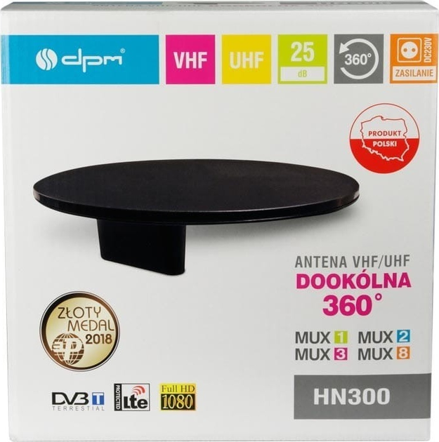 Antena dookólna DPM HN300 DVB-T / DVB-T2 25 dB (5903332581214) - obraz 11
