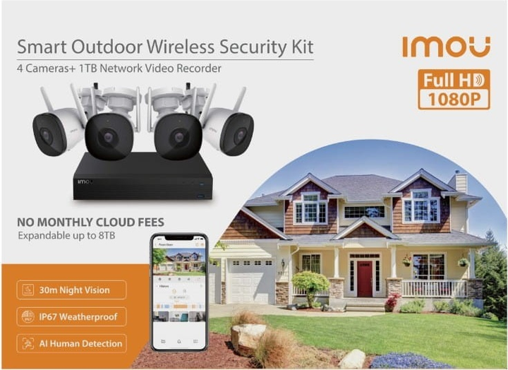 Комплект бездротового відеоспостереження IMOU WiFi 2 Мп (IM-CCTV-KIT-LITE) - зображення 3