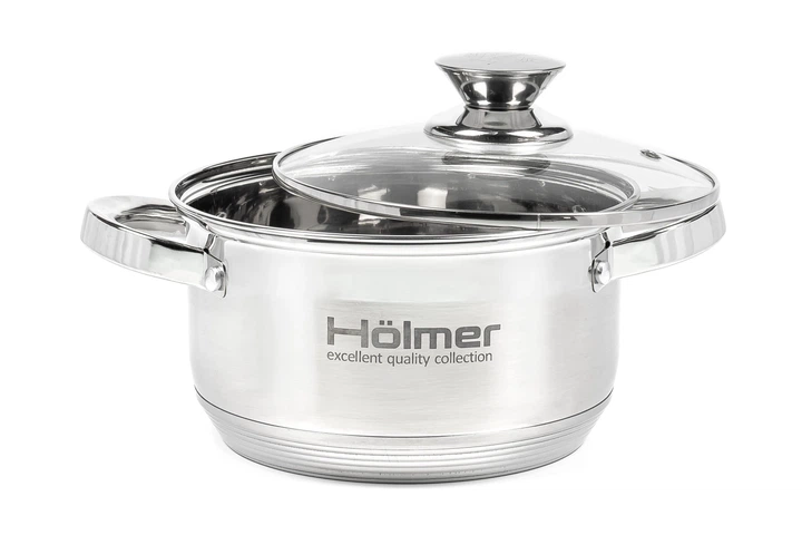 Набор посуды Hölmer CS-1451-SS (ковш с крышкой 1,5л, кастрюля с крышкой 2,7л) - изображение 2