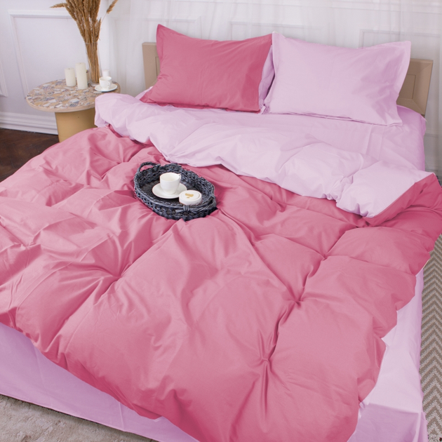 Акція на Комплект постільної білизни MirSon Poplin Line 018 + 041 Dahlia 160 x 220 см від Rozetka