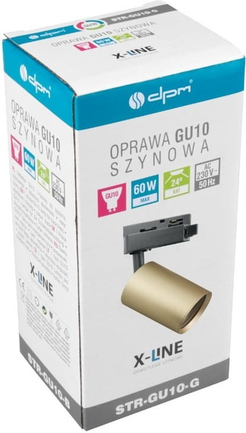 Трековий світильник DPM X-Line GU10 Золотий (STR-GU10-G) - зображення 7