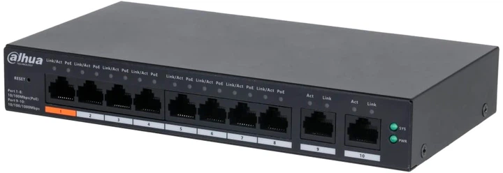Комутатор Dahua DH-CS4010-8ET-60 - зображення 2
