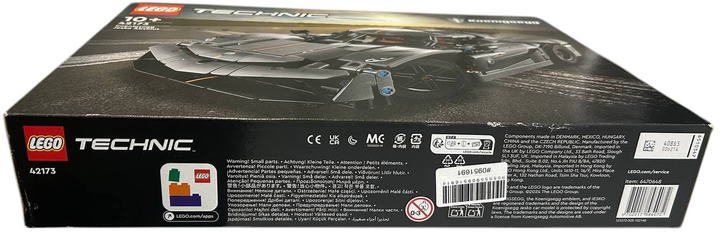 Zestaw klockow Lego Technic Szary hipersamochod Koenigsegg Jesko Absolut 801 element (42173) (955555909516914) - Outlet - obraz 5