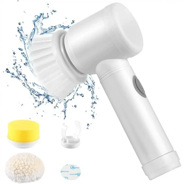 Электрическая щетка для уборки 5в1 Magic Brush для дома, квартиры, дачи, котеджа, поддержки чистоты, уборки кухни, ванной, комнат, помещений - Фото 4 Электрическая щетка для уборки 5в1 Magic Brush для дома, квартиры, дачи, котеджа, поддержки чистоты, уборки кухни, ванной, комнат, помещений - изображение 4