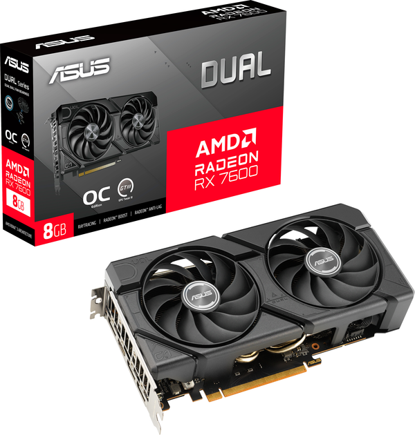 Відеокарта Asus PCI-Ex Radeon RX 7600 Dual EVO OC Edition 8GB GDDR6 (128bit) (2715/18000) (HDMI, 3 x DisplayPort) (90YV0LD0-M0NA00) - зображення 12