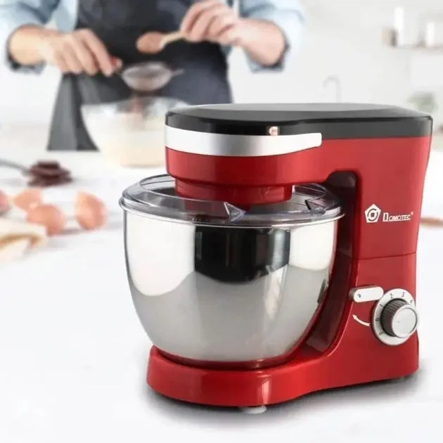 Миксер тестомес Domotec MS-1368 1500W 6 скоростей чаша 4л Red - изображение 5