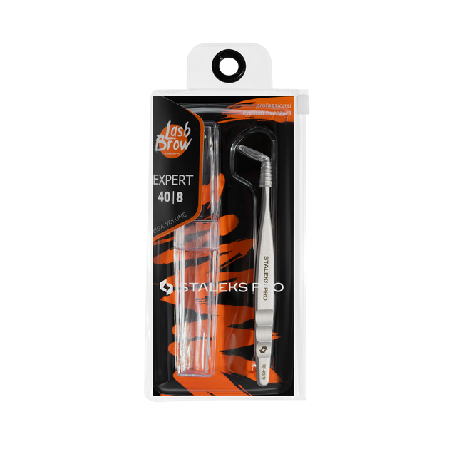 Пінцет професійний для нарощування вій (черевичок) PRO EXPERT 40 TYPE 8 TE-40/8 STALEKS - зображення 8