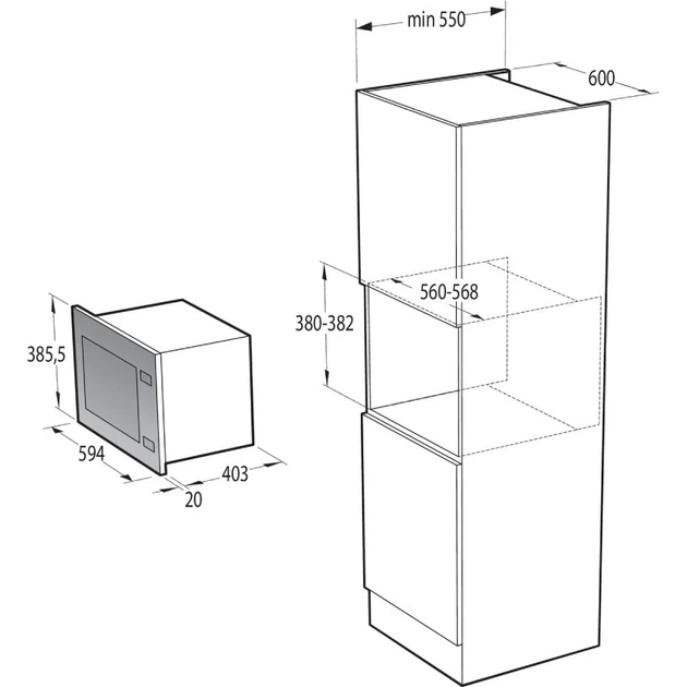 Встраиваемая микроволновая печь Hisense BIM325GI63DBG (XY925Z) - Фото 8 Встраиваемая микроволновая печь Hisense BIM325GI63DBG (XY925Z) - изображение 8