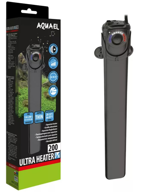 Нагрівач для акваріума Aquael Ultra Heater Day & Night 200 Вт (5905546335966) - зображення 2