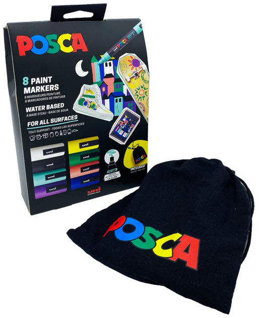 Zestaw pisaków Uni Posca Pouch PC-5M 8 szt (3701614900683) - obraz 3