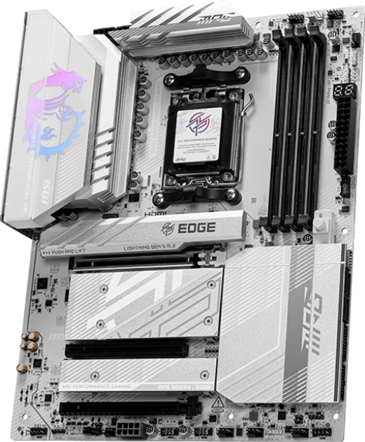 Материнська плата MSI MPG B850 Edge Ti Wi-Fi (sAM5, AMD B850, PCI-Ex16) - зображення 2