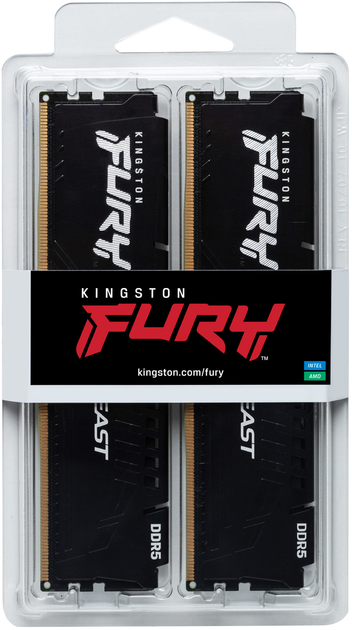 Pamięć RAM Kingston Fury Beast DDR5-6400 65536MB PC5-51200 (Kit of 2x32768) Black (KF564C32BBK2-64) - obraz 6