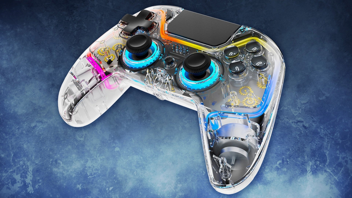 Kontroler bezprzewodowy Deltaco Gaming  Nintendo Switch/PS4/PC BT Transparent (7333048060839) - obraz 5