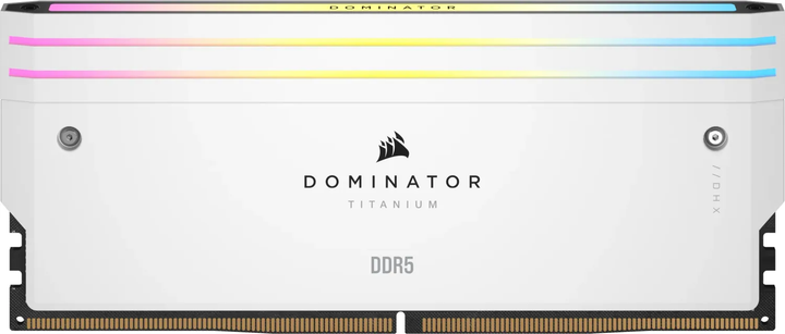Оперативна пам'ять Corsair DDR5-6000 49152MB PC5-48000 (Kit of 2x24576) Dominator Titanium RGB White (CMP96GX5M2B6400C32W) - зображення 5