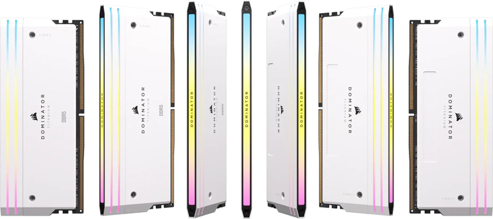 Оперативна пам'ять Corsair DDR5-6000 49152MB PC5-48000 (Kit of 2x24576) Dominator Titanium RGB White (CMP96GX5M2B6400C32W) - зображення 9