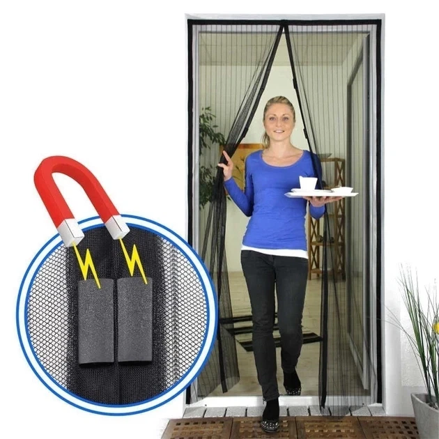 Москитная сетка на магнитах от комаров Magic Mesh 100*210 см антимоскитная 5509 - изображение 6