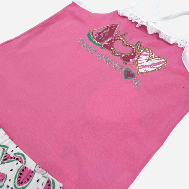 Дитячий літній комплект (майка + шорти) для дівчинки Chicco 09073736000000-031 98 см Рожевий/Білий (8059609332939) - зображення 3