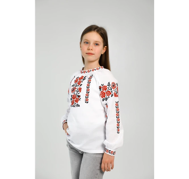 Вишиванка для дівчинки Борщівська Vovna Біла 128 см (5000819) - Фото 3 Вишиванка для дівчинки Борщівська Vovna Біла 128 см (5000819) - изображение 3