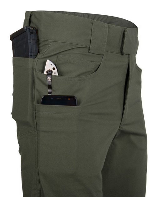 Брюки Helikon Greyman Tactical DuraCanvas, Taiga Green, W34/L32 - изображение 5
