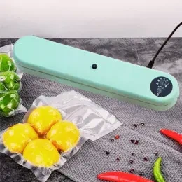 Вакуумный упаковщик для продуктов автоматический бытовой зеленый - изображение 4