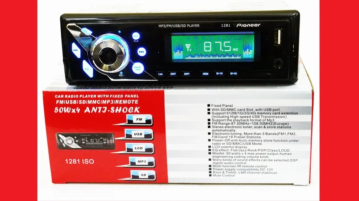 Автомагнитола Pioneer 1281 с USB и SD/MMC слотом 87,5 – 108 МГц - изображение 2