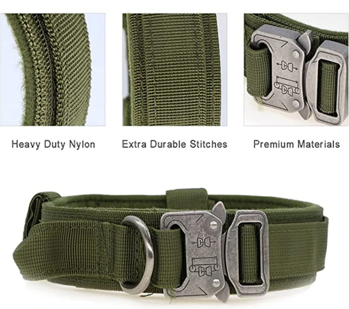 Тактический ошейник Primo DOG для собак, размер M (38-47см) - Army Green - Фото 4 Тактический ошейник Primo DOG для собак, размер M (38-47см) - Army Green - изображение 4